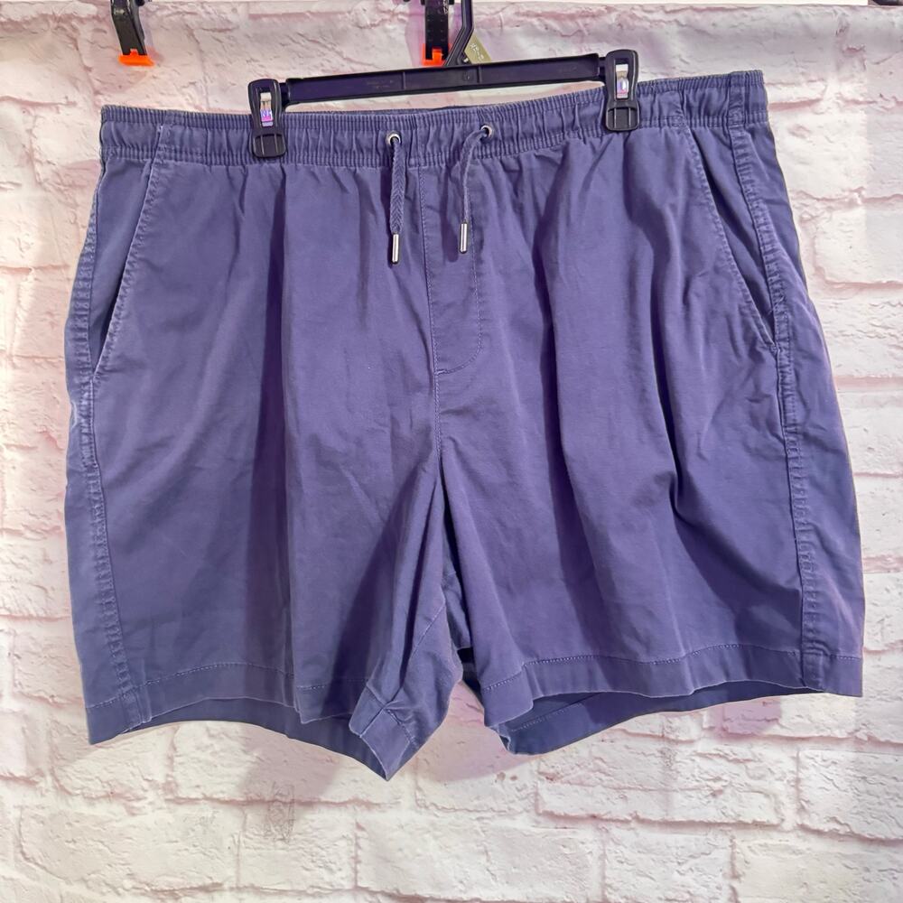Gap sz XXL Blue elastic waist cotton shorts with pockets 6” inseam #elasticwaist